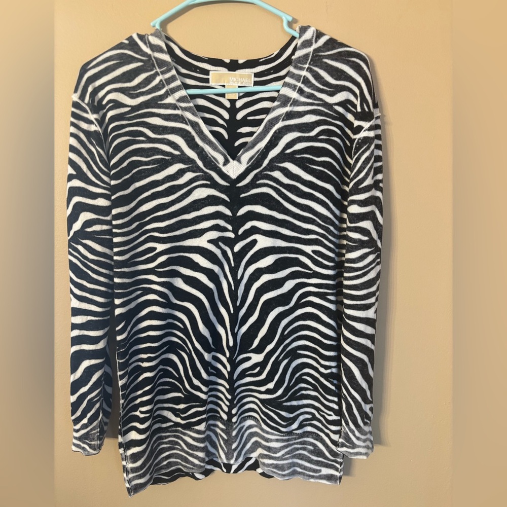 MICHAEL Michael Kors Women’s M zebra print sweater